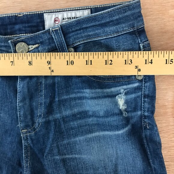 AG Adriano Goldschmied The Legging Super Skinny Ankle Distressed Jeans size 24R - Picture 11 of 11